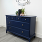Stag minstrel chest of drawers in navy blue