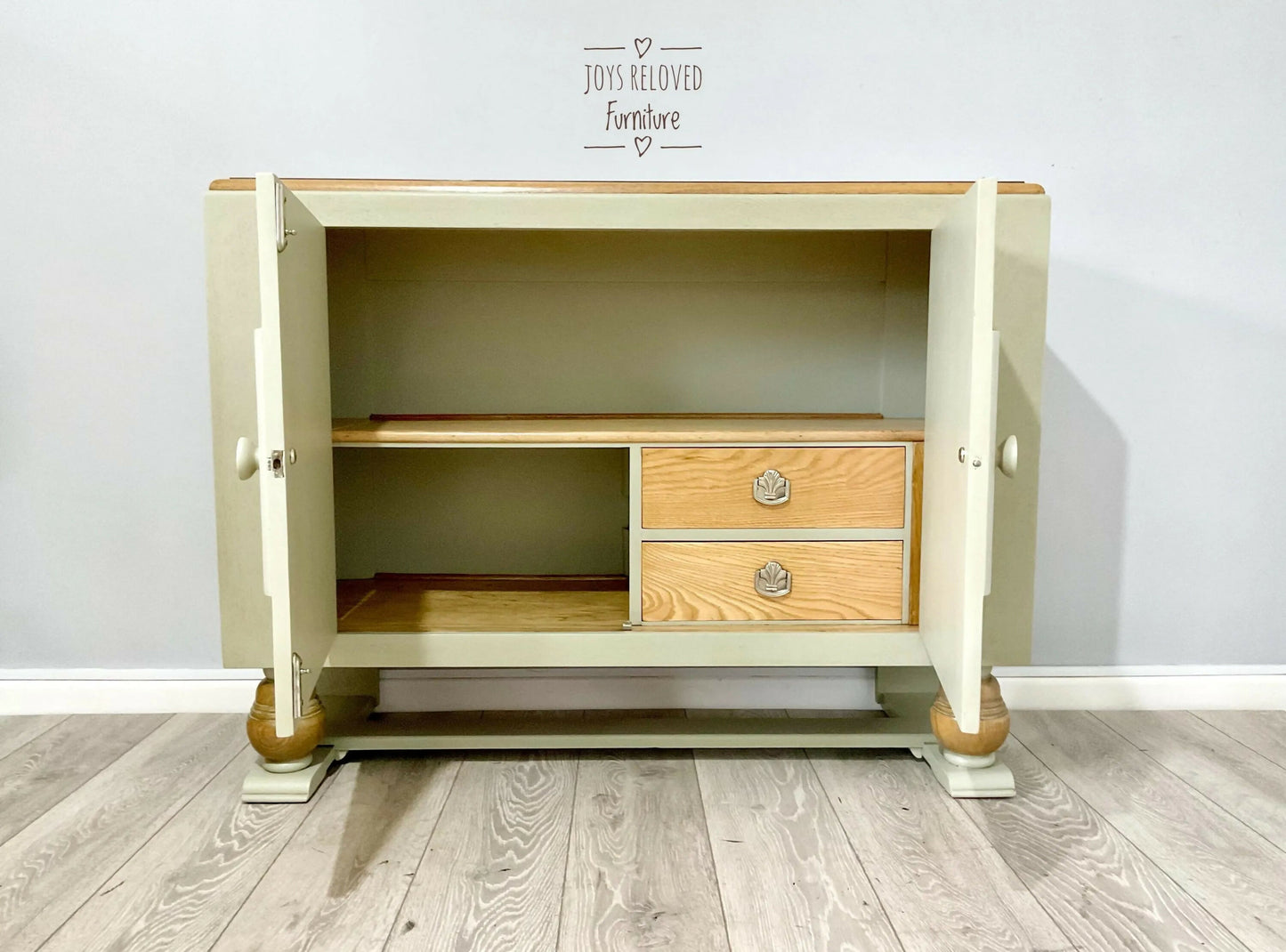 Beautility Oak Sideboard Sage Green