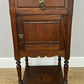 Bedside Table Antique French Style Marble Top Oak Cabinet Nightstand LOT 6246
