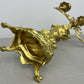 Pair of Candelabras Vintage French Brass Ornate 5 Arm Candle Holders LOT 6437