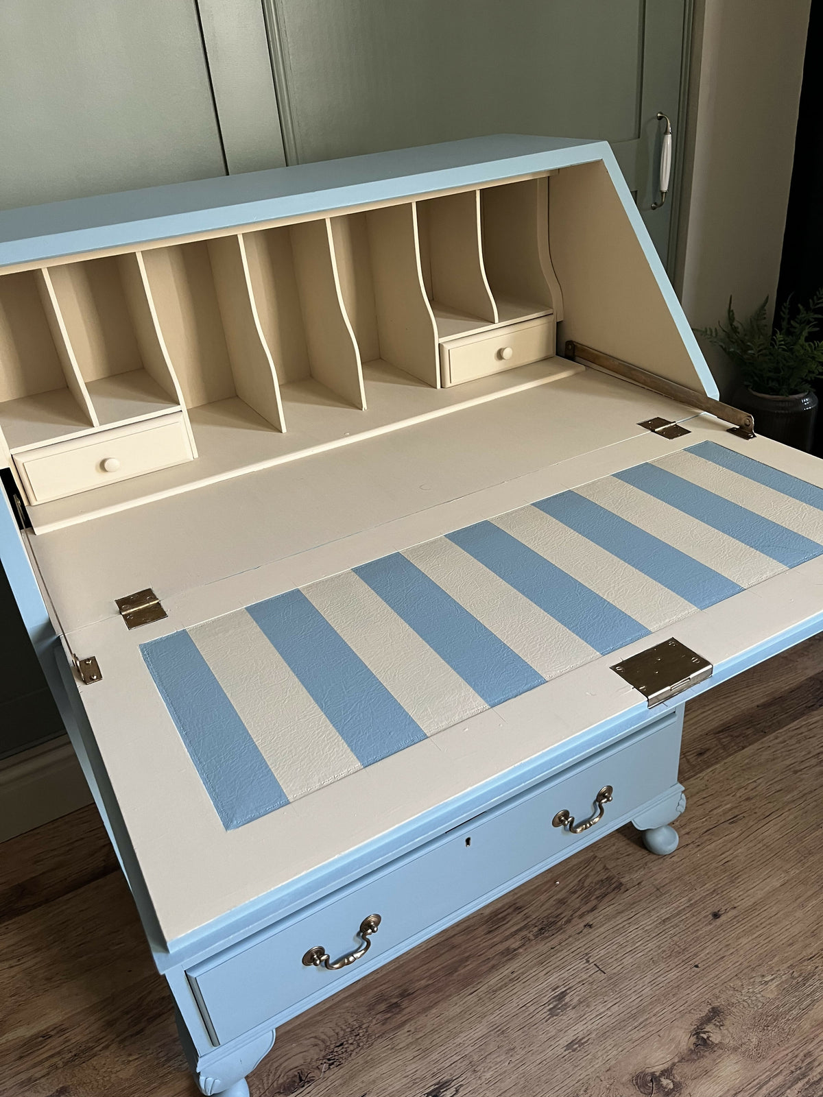 Blue Vintage Writing Bureau