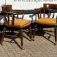 Victorian Vintage Pair Of Library Armchairs, On Brass Castors, Good Quality Examples.