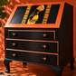 THE AFRICAN ASPECTS UPCYCLED - ONE-OFF FURNITURE ART “Echoes of Her” black, gold and copper bureau