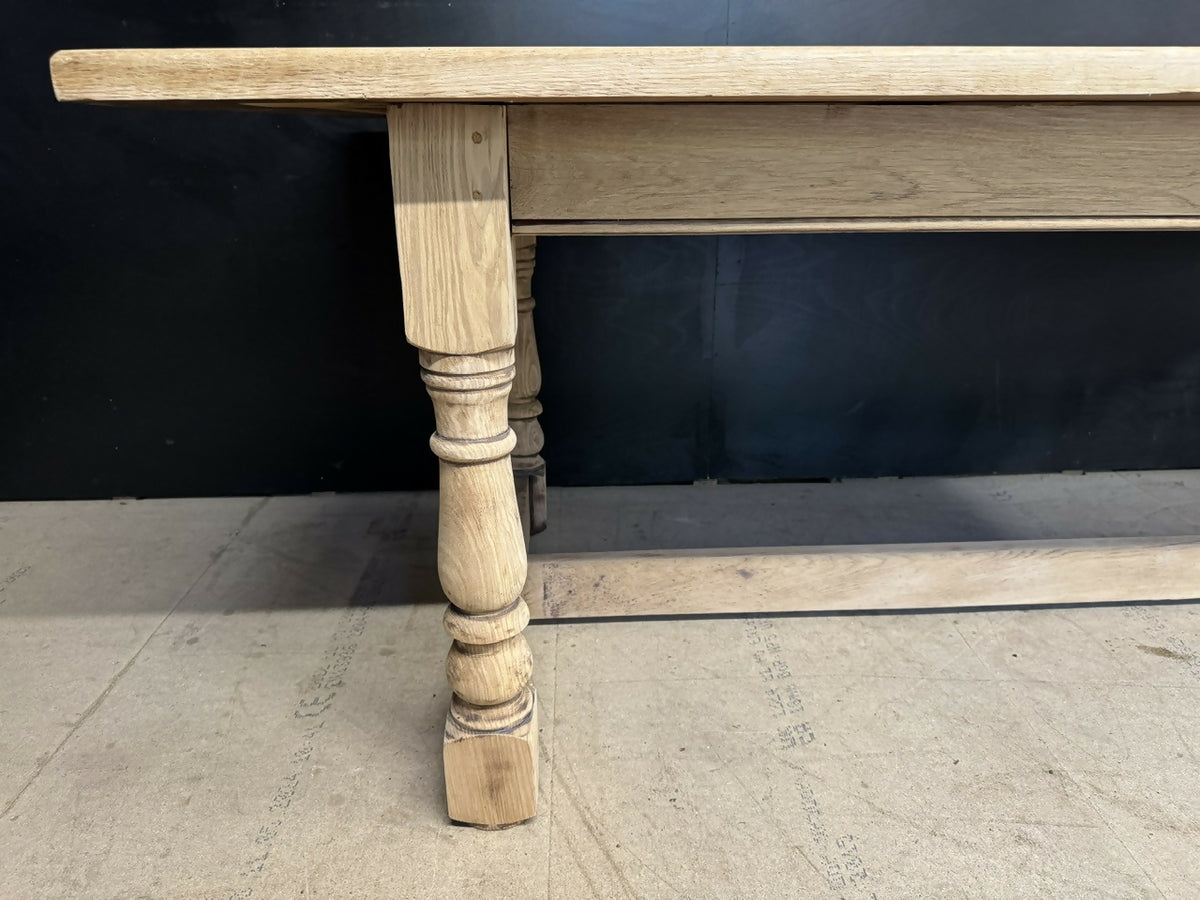 Large Oak Farmhouse Dining Table