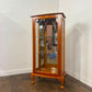 Reproduction Yew Wood Glazed Display Cabinet with Key