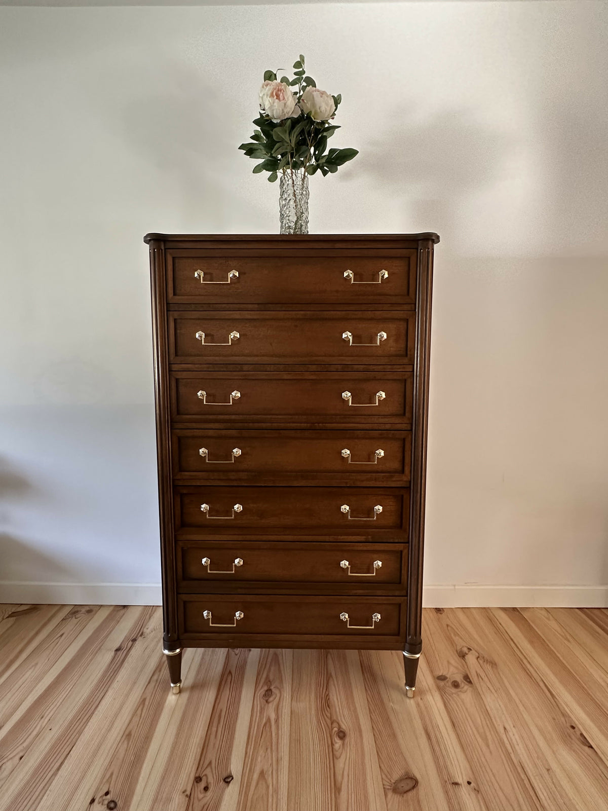 Vintage Stag Tallboy Chest Of Drawers Mid Century Tall Boy Stag Chateau