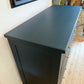 Newly refurbished solid oak chest of drawers bank of drawers dresser blue sideboard