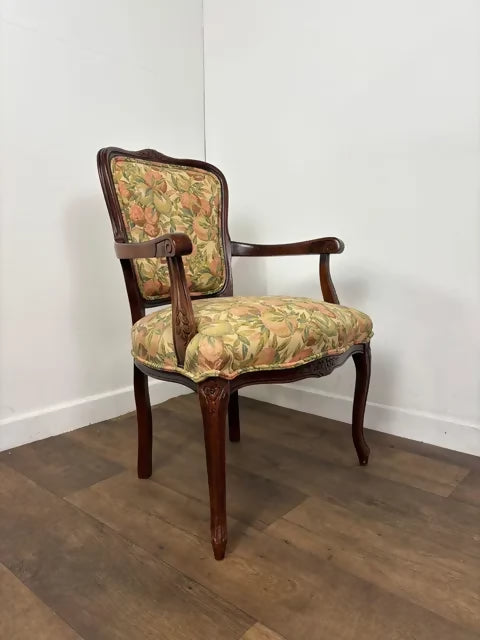 Reproduction French Style Upholstered Arm Chair