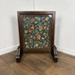 Vintage oak Framed Floral Tapestry Fire Screen