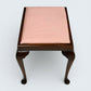 Vintage Dressing Table Stool Queen Anne Style Mahogany Pink FREE UK Delivery