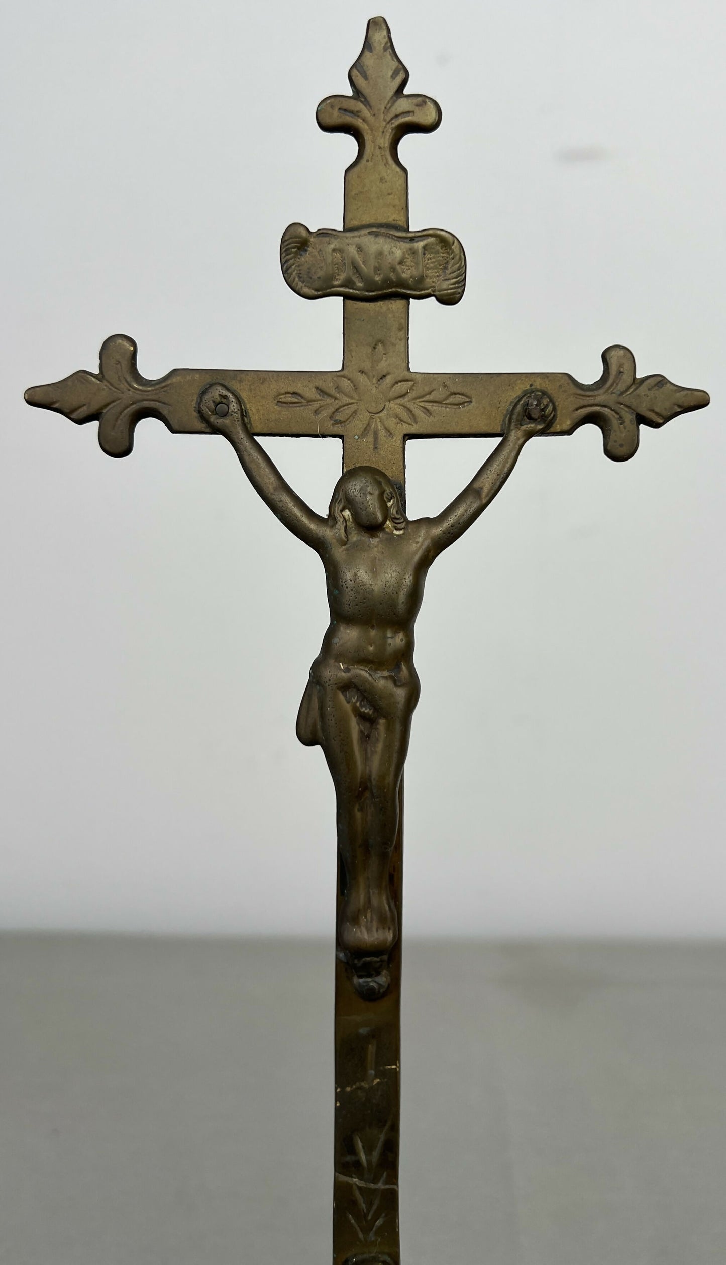 Crucifix Vintage French Style Religious Cross Standing Ornament LOT 6442