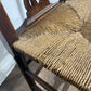 Near Pair of Antique Oak Chairs Having Rush Seats090