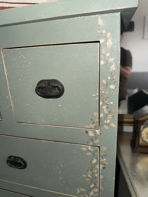 Green tall chest of drawers