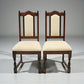 2 Old Charm Dining Chairs Solid Oak Tudor Brown Finish EXC FREE UK Delivery