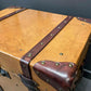 English handmade luxury leather trunk - hand dyed - steamer style
