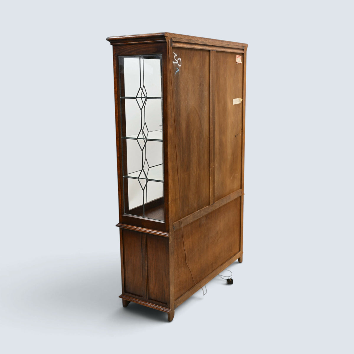 Old Charm Display Cabinet 3 Shelves Tudor Brown Finish #2155 FREE UK Delivery*