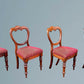 Set of Four Antique Victorian Mahogany Balloon Back Dining Chairs