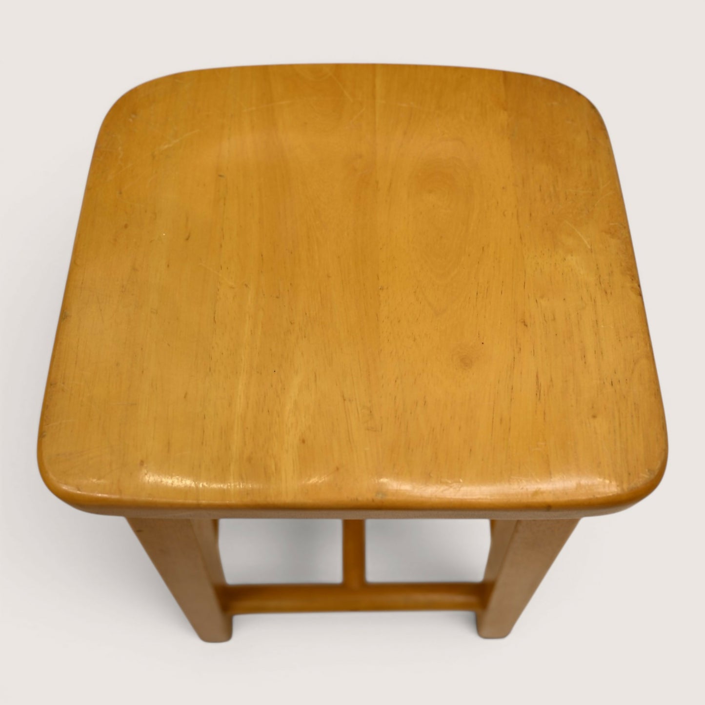 Pair Of Breakfast Bar Stools 66cm Seat Height Vintage Beech FREE UK Delivery*
