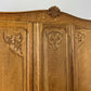 Wardrobe Vintage French Louis Oak Triple Door Carved Armoire Cabinet LOT 6535