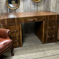 Luxury Hand Dyed Colonial Style Leather Office Desk