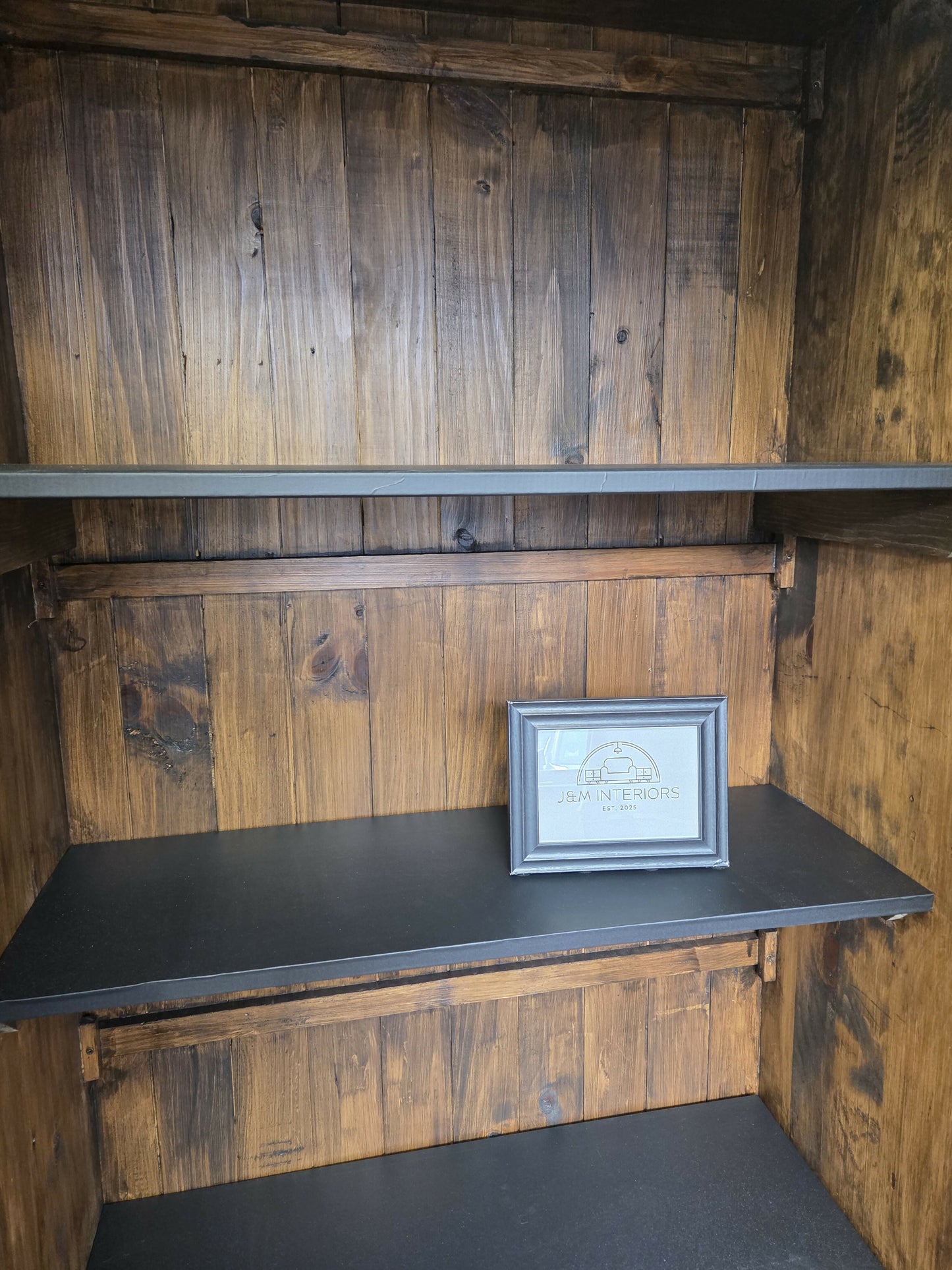 Rustic farmhouse style pantry/larder cupboard.