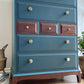 Stag Minstrel Chest of 7 Drawers upcycled in two tones Midcentury Modern