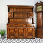 Oak Welsh Dresser by Batheaston Furniture with Plate Rack and Keys