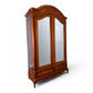Wardrobe Antique French Style Walnut Mirrored Two Door Carved Armoire LOT 6538