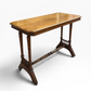 Antique late Victorian Oak stretcher table / desk.