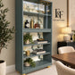 Retro G Plan Cocktail Cabinet | Upcycled Drinks Cabinet | Mid Century Display Cabinet | Glass Bar Cabinet | Green & Gold