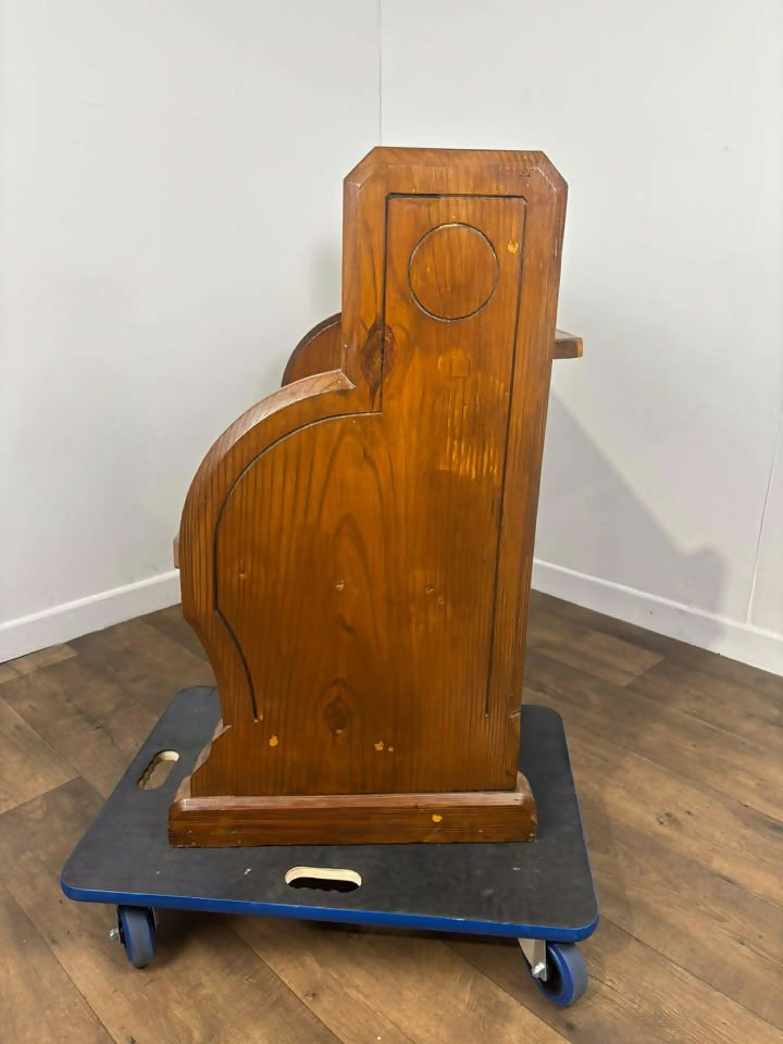 Victorian Pitch Pine Pew Of Small Proportions