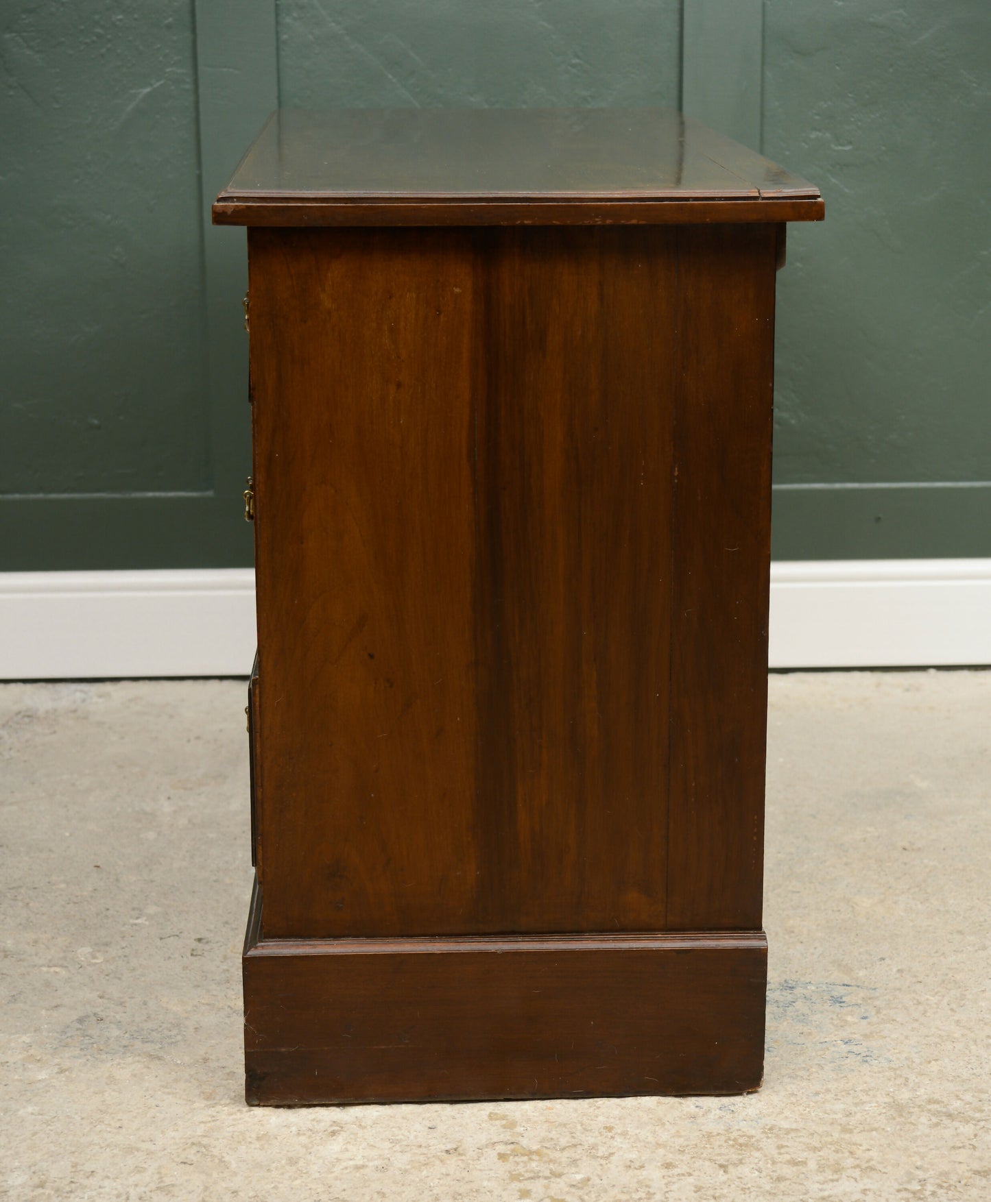 Edwardian Stained Pine Chest of Drawers - 2 Over 2 - Mahogany Finish
