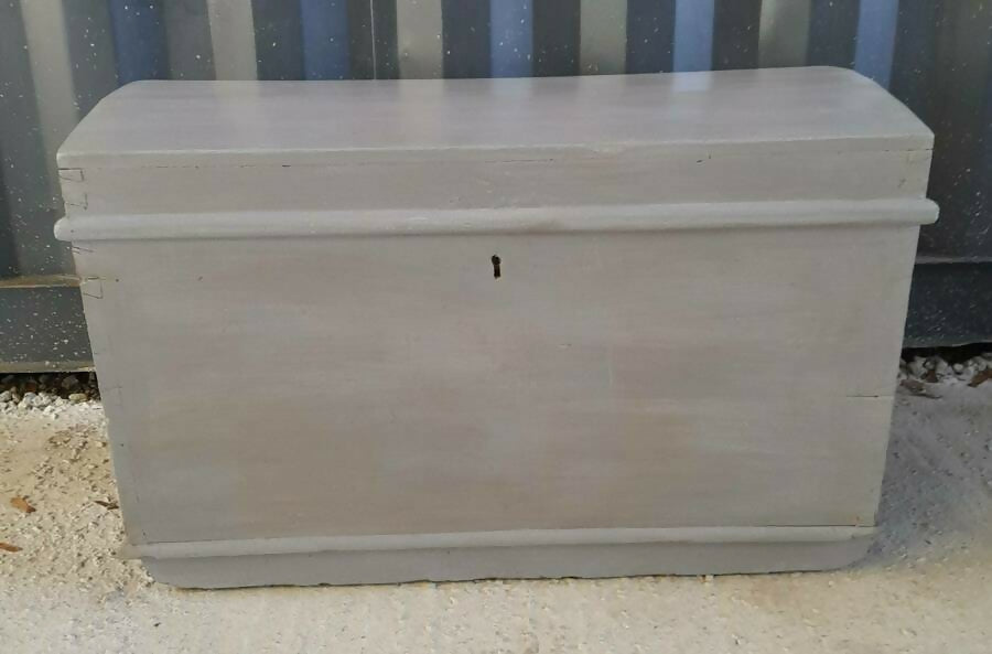 Grey Vintage Pine Blanket Box