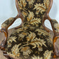 Victorian Armchair Floral Upholstered