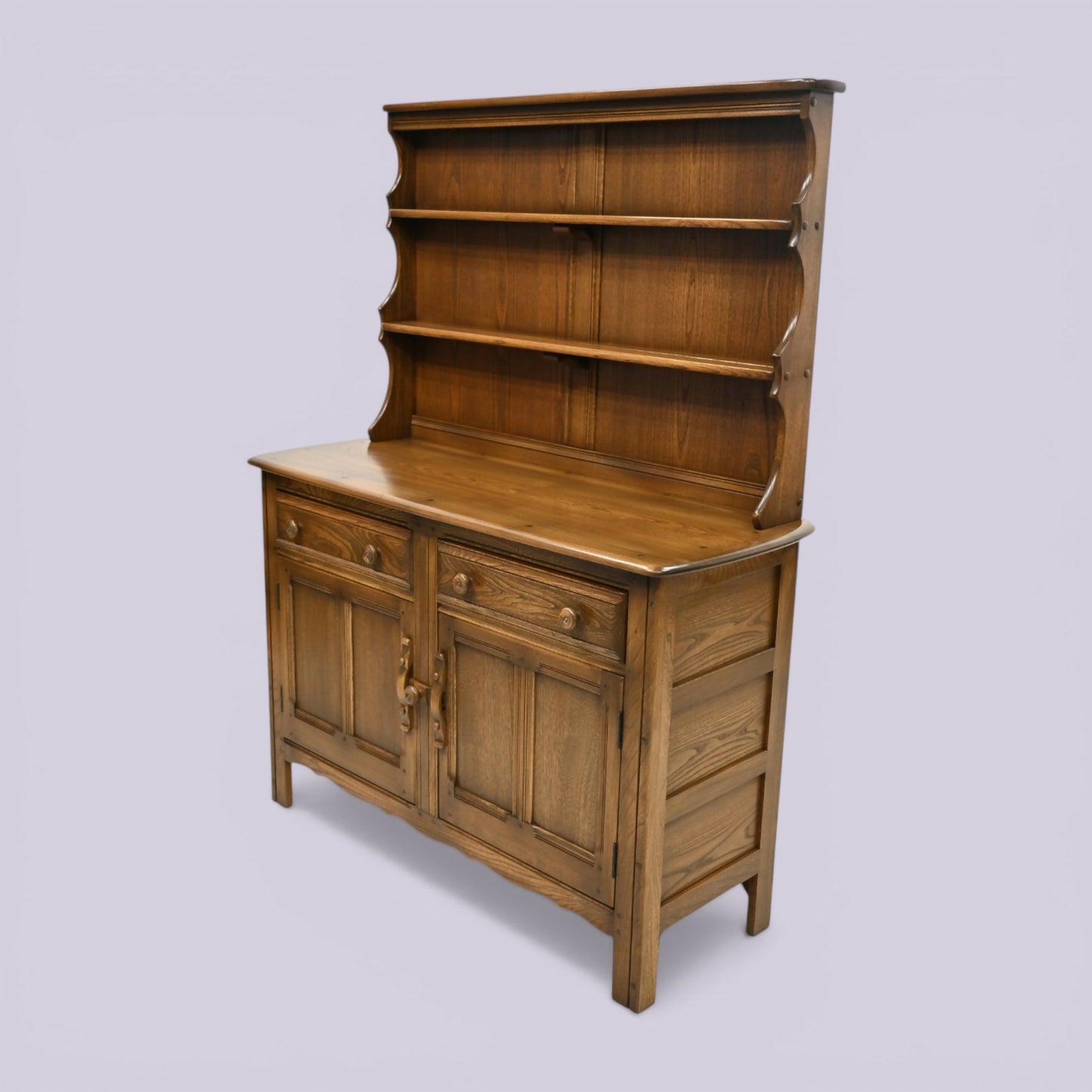 Ercol Welsh Dresser Sideboard Top Shelving Golden Dawn 1970s FREE UK Delivery