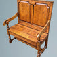 Oak Settle / Oak Hall Seat / Oak Hall Bench