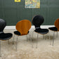 4 Dwell Bentwood Dining Chairs - Black Leatherette Seats - MCM Style