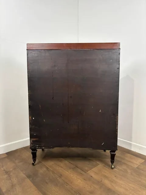 Edwardian Mahogany Open Music Cabinet / Bookcase