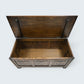 Oak Blanket Box /Chest Coffee Table Linenfold Front Lift Up Top FREE UK Delivery