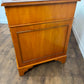 Reproduction Yew Twin Pedestal Desk with Leather Top