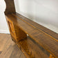 Vintage Oak & Mahogany Cross Banded Wall Shelves with Cupboards