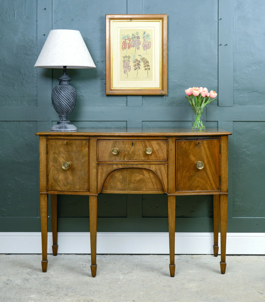 Georgian Bow Fronted Sideboard - Satinwood or Walnut