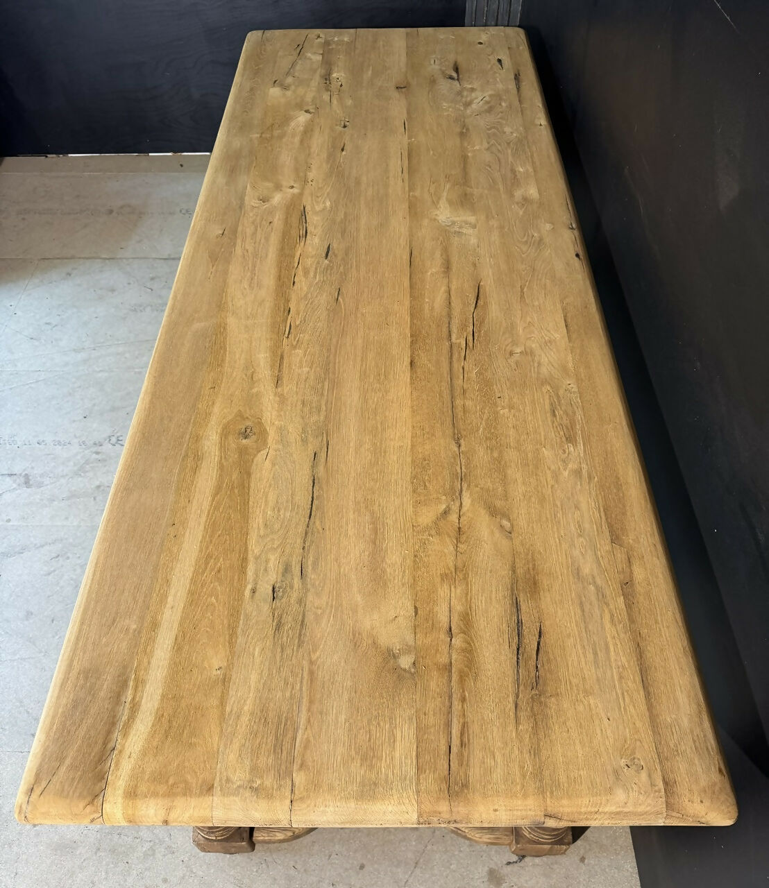 French Oak Farmehouse Dining Table with 2 Drawers