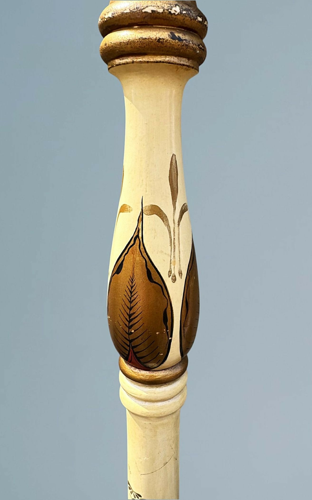 Lacquered Chinoiserie Standard Lamp Circa 1930