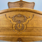 Bed Vintage French Louis XVI Oak Double Bed Frame Carved Headboard LOT 3667