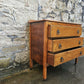 Vintage Chest Of Drawers Three Drawer Tall Oak Cabinet Super Proportions Highly Detailed