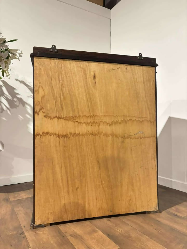 Vintage Oak Two Door Glazed Bookcase