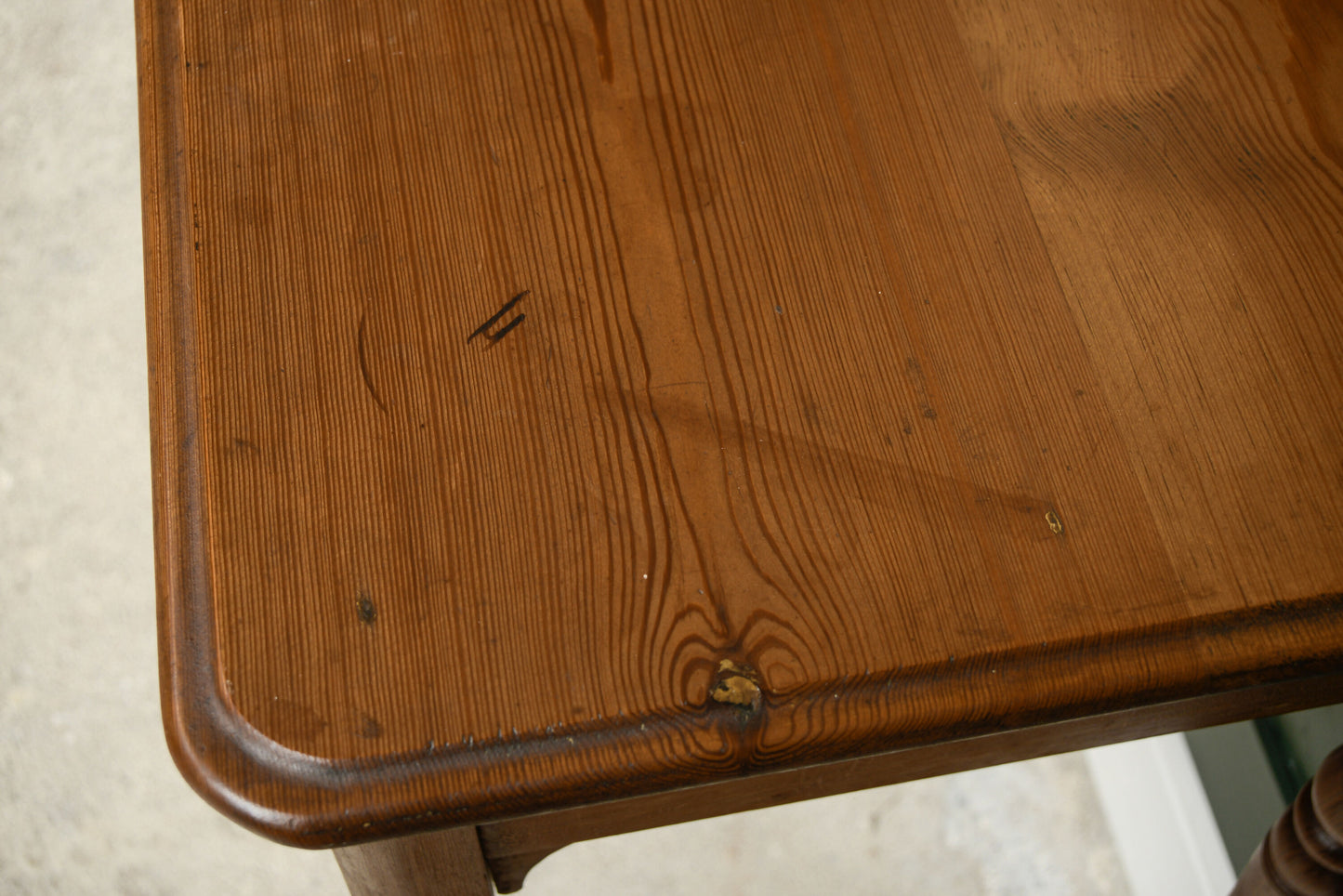 Pitch Pine Console Table / Writing Desk - Arts & Crafts