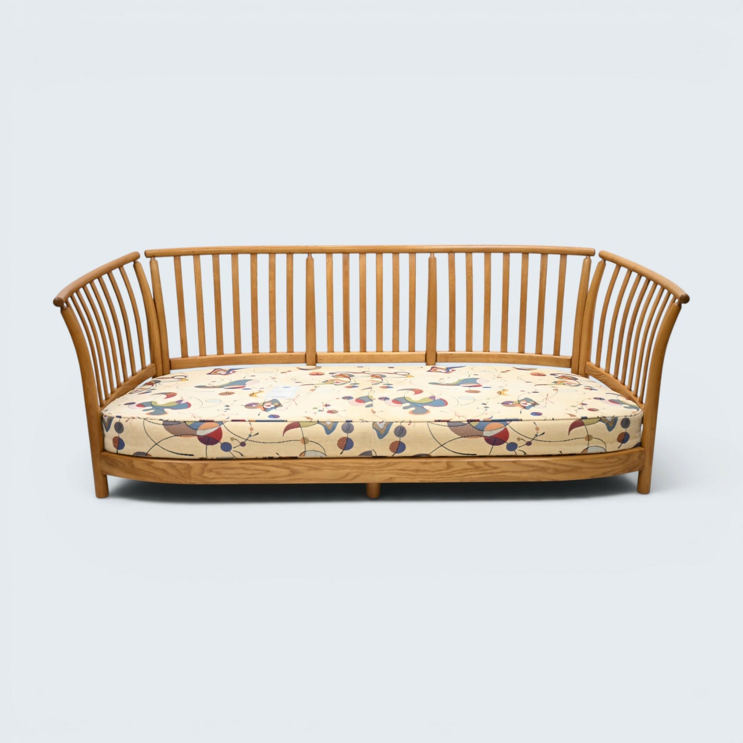 Ercol Renaissance Low Back Sofa Light Finish Miro'ish Upholsty FREE UK Delivery