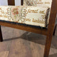 Vintage Beech Reclining Armchair – Upholstered with & plain Armsv